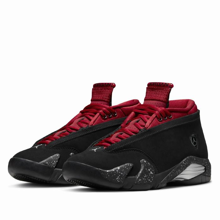 Nike Air Jordan 14 Retro WMNS Black Gym Red Metallic Platinum Original