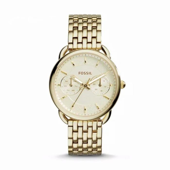 Jam Tangan Wanita F0ssill Original Taylor ES 3714 Stainless Steel Gold