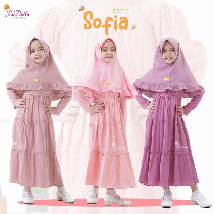 Baju Anak Gamis Anak Perempuan Rayon Premium Sofia Labella