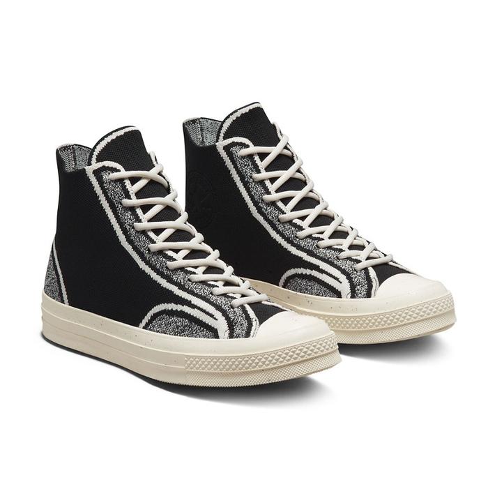 Converse 70 Hi Renew Knit Black/Lime Twist/Egret