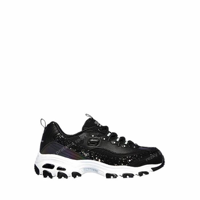 Skechers D'lites luminous Range Womens Sneakers Shoes Black Original