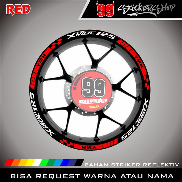 stiker velg motor X Ride