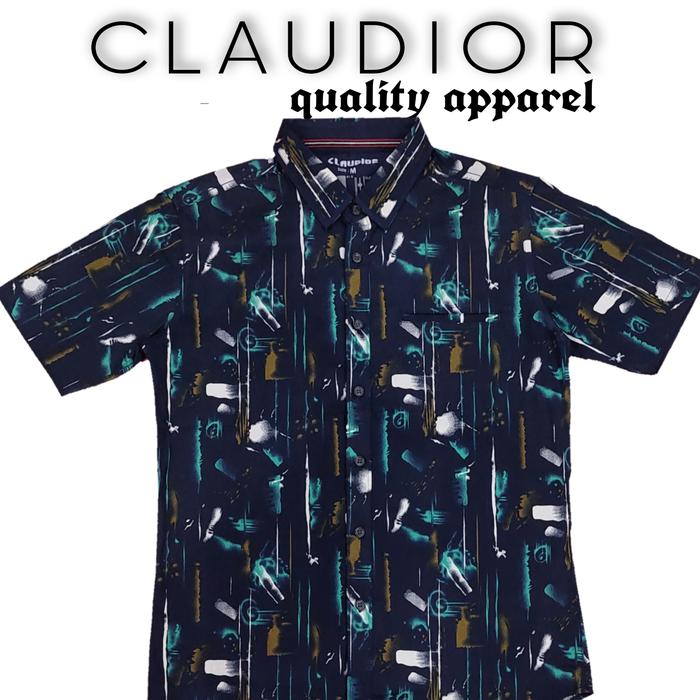 Kemeja Pria Slim Fit Lengan Pendek Claudior 101708N