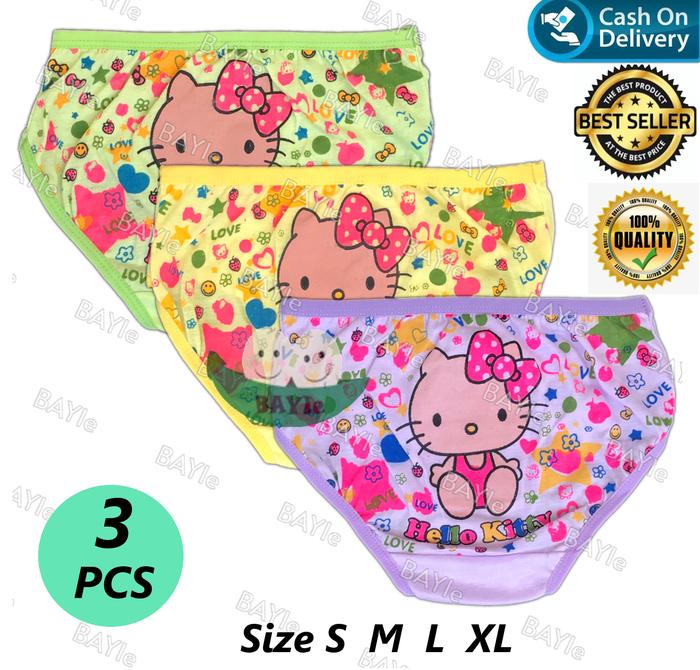 3 PCS Celana Dalam/CD Anak Perempuan Cewek ESSEN/CERIA Size S M L XL