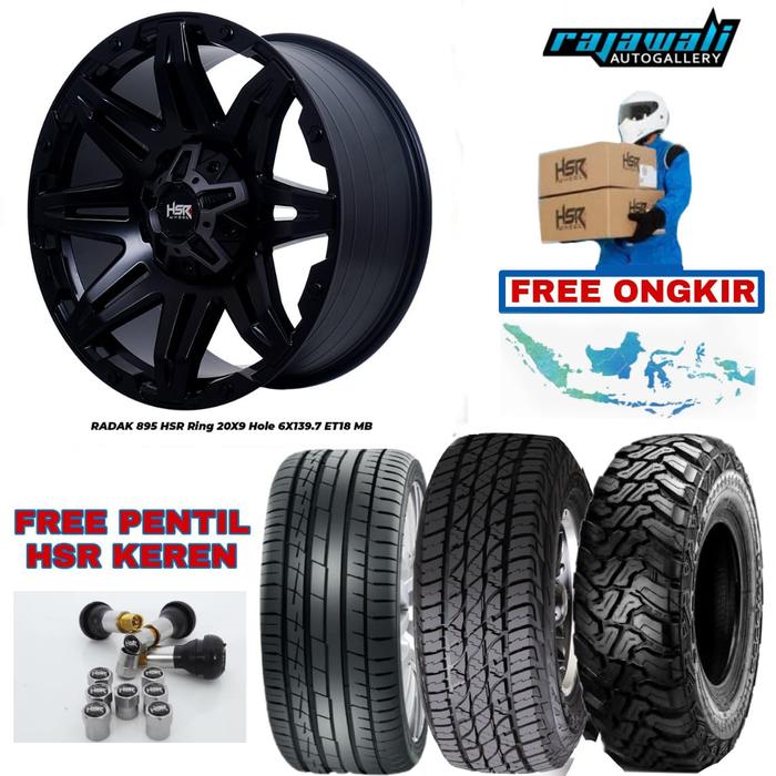 PAKET VELG MOBIL RING 20 PAJERO FORTUNER R20 HSR RADAK + BAN ACCELERA