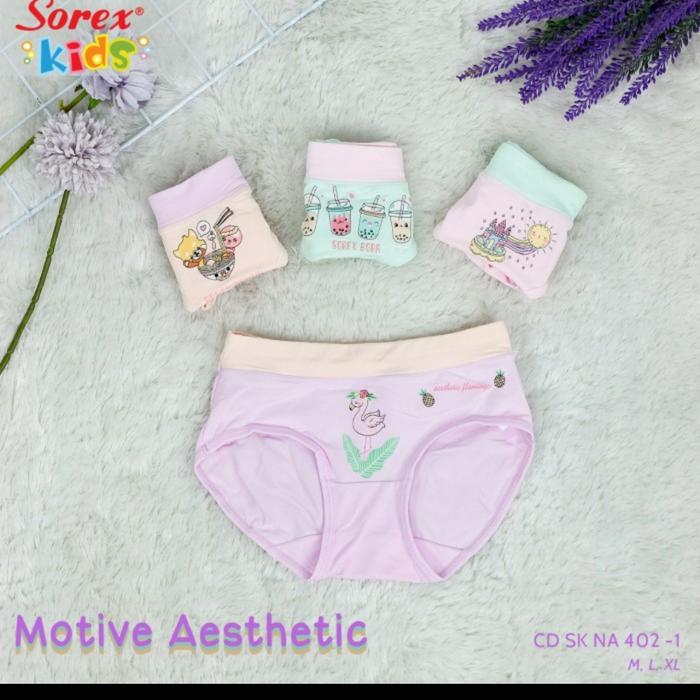 celana dalam segitiga anak perempuan sorex kids girl na 451 uk M L XL