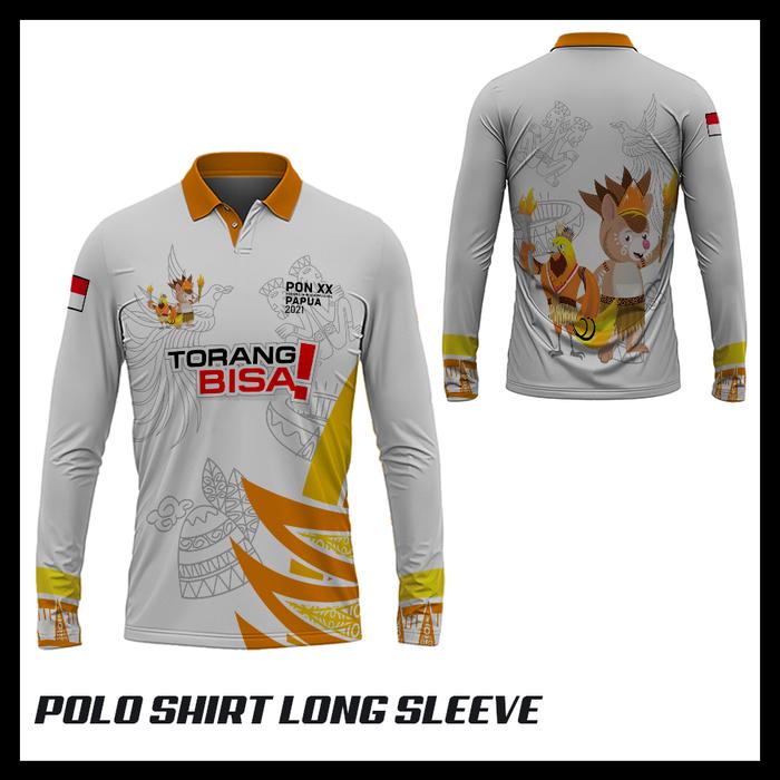 Baju Kaos Polo Kancing Dewasa PON XX Papua 2021 Custom Fullprint 2