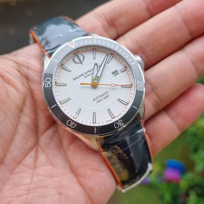 baume mercier clifton club white jam pria