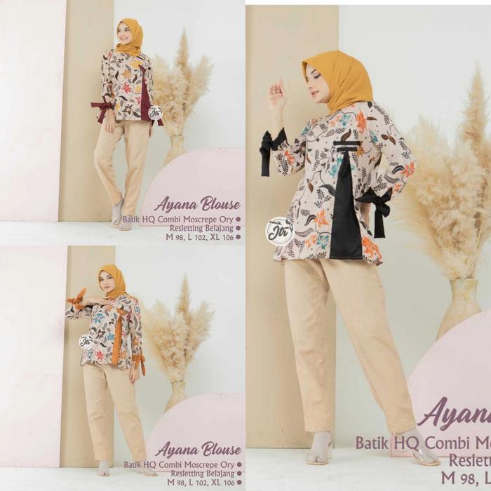 Atasan Batik Wanita Blouse Wanita Modern - Ayana Blouse Kerja Kantor
