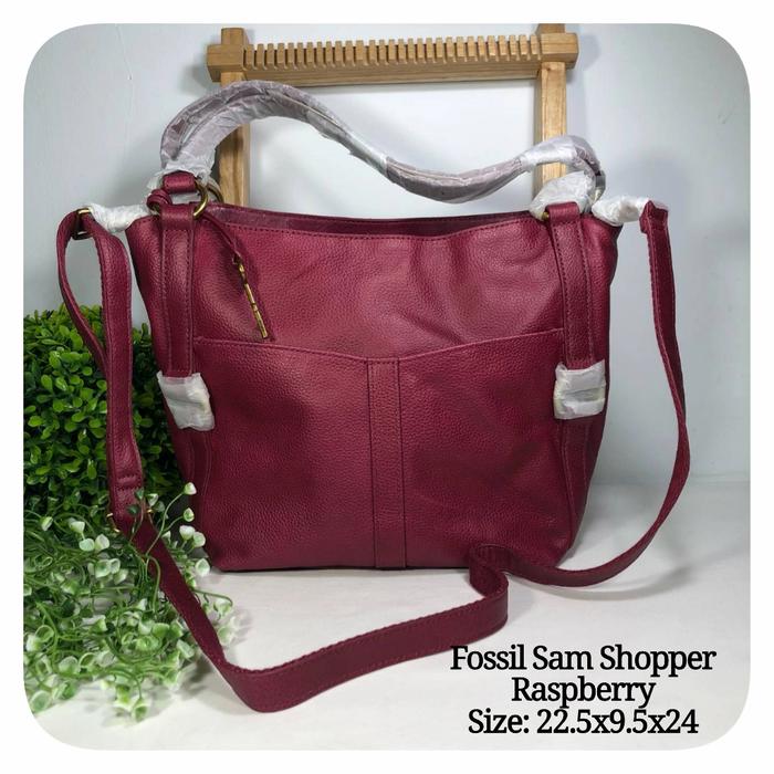 Fossil Sam Shopper Raspberry
