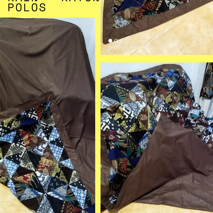 selimut perca batik kombinasi kain katun polos