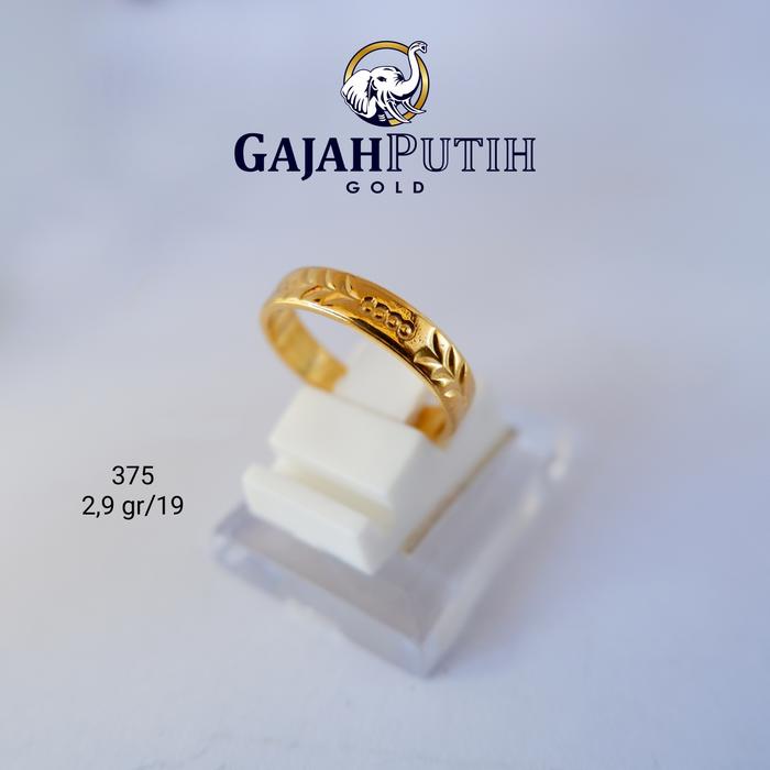 Cincin 2,9 gram Model Betengan Daun Emas Asli KodeN12919