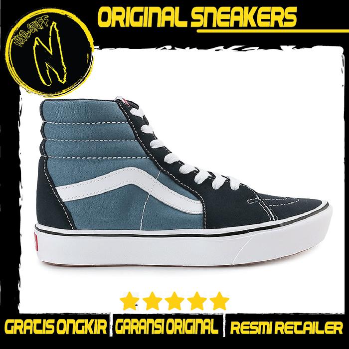 VANS Sk8 Hi Comfycush (Classic) Navy / White Original Resmi BNIB