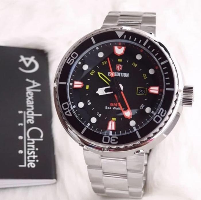 Jam tangan Expedition 6727 Tali rantai Silver original pria