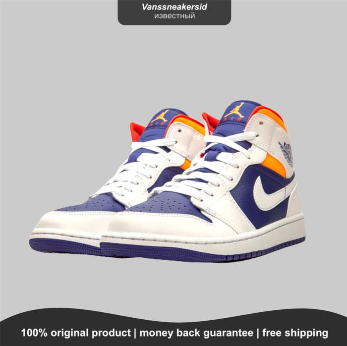 AIR JORDAN 1 MID LASER BLUE ORANGE ORIGINAL