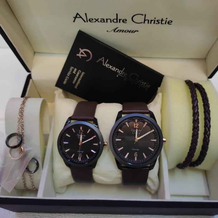 Jam Tangan Couple Alexandre Christie Ac 8651 MD/LD All Stainless