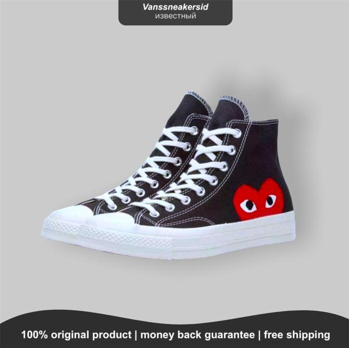 CONVERSE X CDG “PLAY” 70S HIGH BLACK ORIGINAL