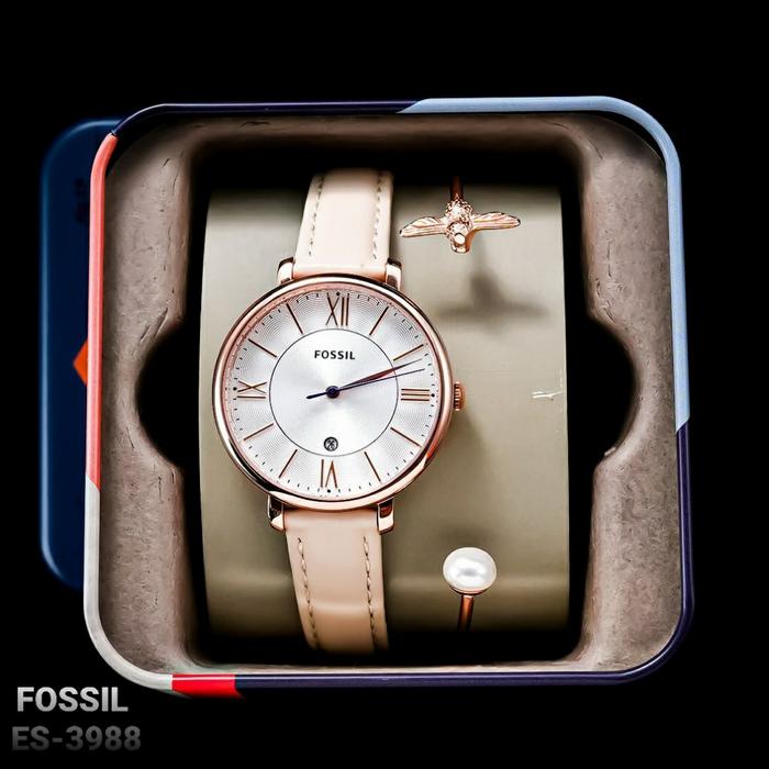 Jam Wanita Fossil ES 3988 3843 3842 4274 3708 Jacqueline Set Gelang
