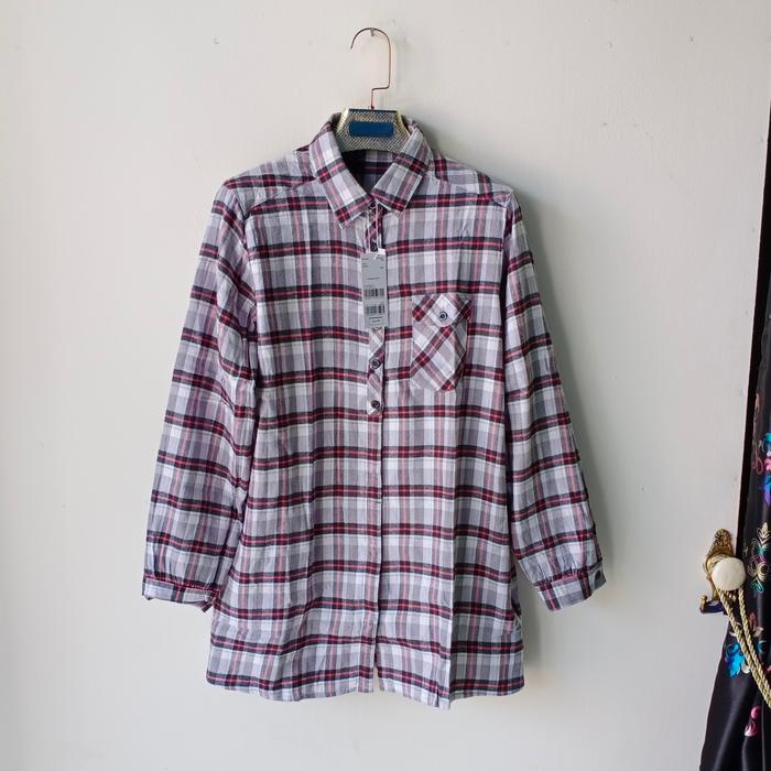 Lemore/Kemeja Flanel Wanita Kotak kotak/Kemeja flanel second import