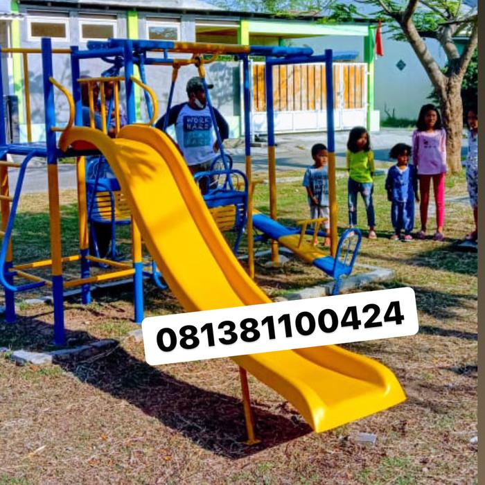 Playground anak outdoor mainan taman kanak kanak set tiga free ong jkt