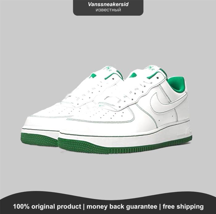 NIKE AIR FORCE 1 LOW PINE GREEN STICH WHITE ORIGINAL