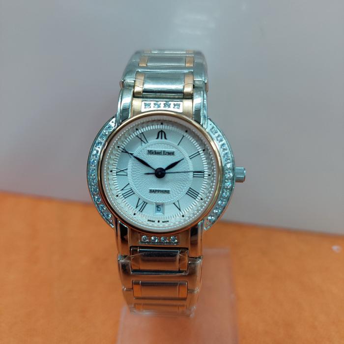 JAM TANGAN MICHAEL ERNEST ME8520 ME 8520 KOMBINASI WANITA SAPHIRE GLAS