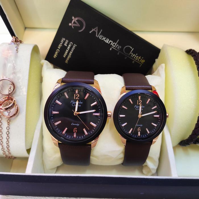 Jam Tangan Analog Couple Alexandre Christie Ac 8651 MD/LD Stainlesss