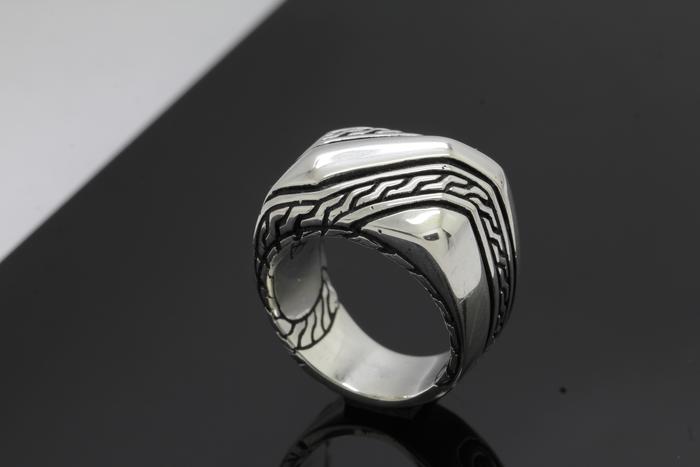 CINCIN PERAK BAKAR MOTIF BATIK PERAK ASLI