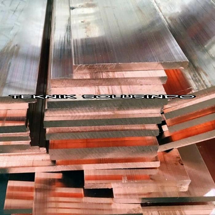 busbar plat tembaga /copper plate import 10mm x 80mm x 1000mm