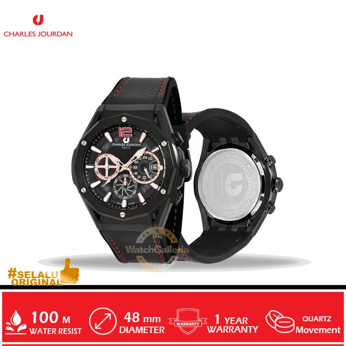 Jam Tangan Analog Man Charles Jourdan CJ1101-1735C Original Murah