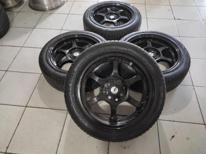 VELG MOBIL SEKEN R15 MODEL SSR PCD 4X100/114 DAN BAN 195/50 R15 BEKAS
