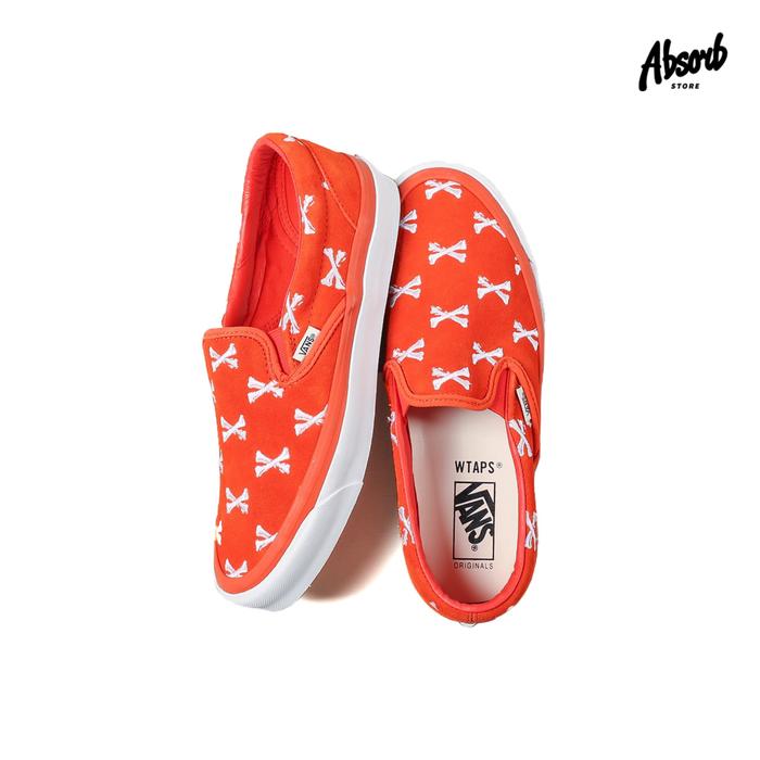 Vans Vault OG Classic Slip-On LX x WTAPS “Bones” (Orange) 2020