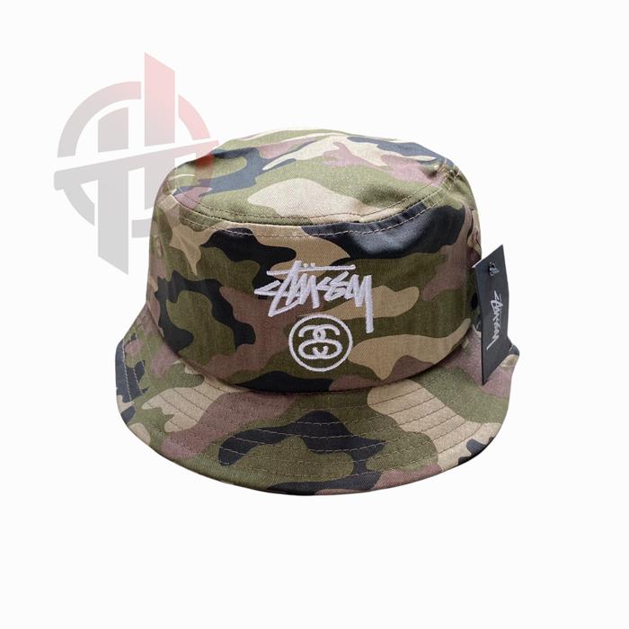 STUSSY STOCK LOCK BUCKET HAT - CAMO