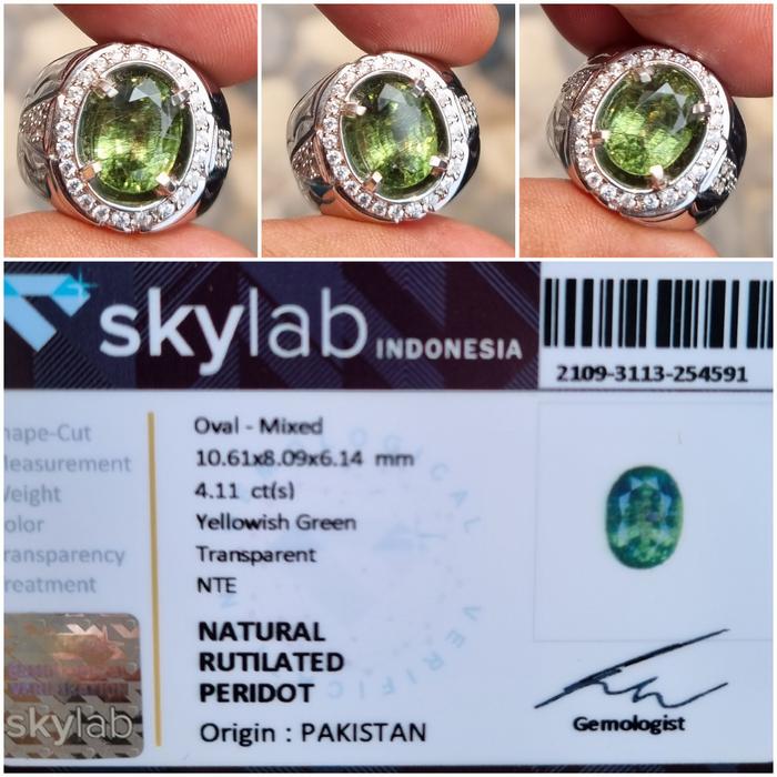 Batu Rutilated Peridot Pakistan Memo 4.11 crt