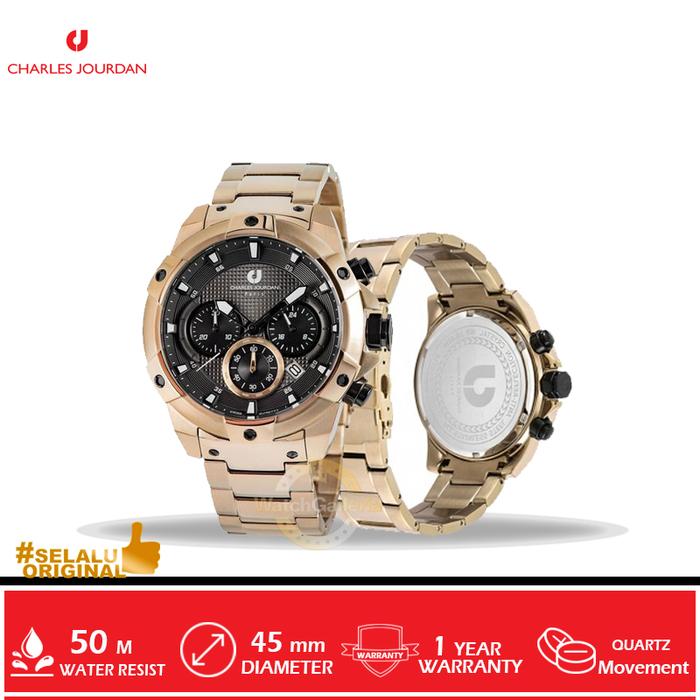 Jam Tangan Analog Man Charles Jourdan CJ1077-1792C Original Murah