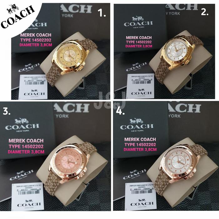 JAM TANGAN COACH LEATHER 38mm ORIGINAL 100%