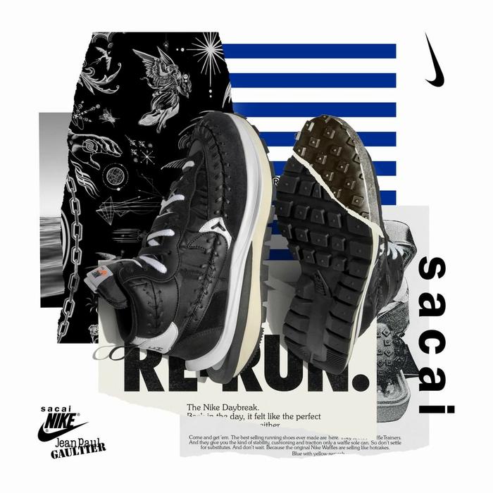 Sacai x Jean Paul Gaultier x Nike VaporWaffle "Black" DH9186-001