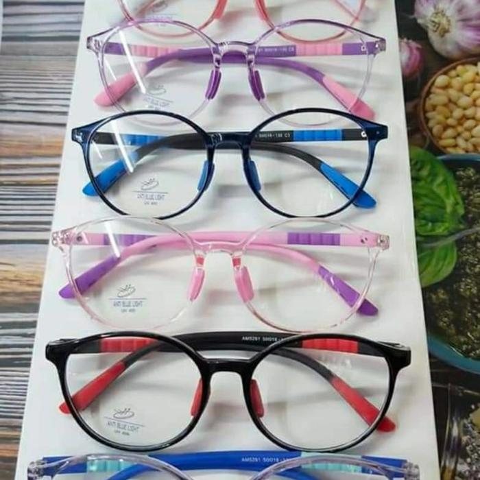 Kacamata minus anak/lensa bluecromic/lensa antiradiasi/Hitam-minus