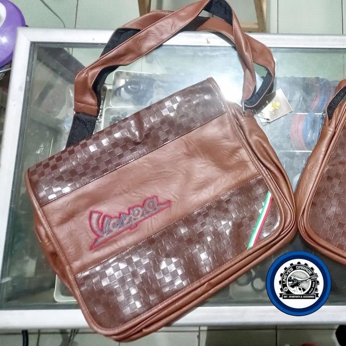 Tas Selempang Brown Tartan