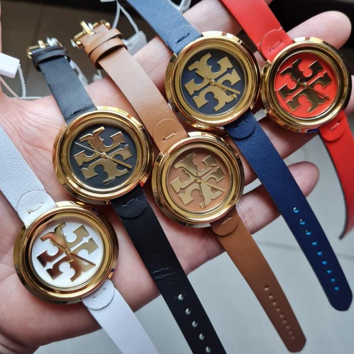Tory Burch Original TBW6202 Leather White, Black. Brown.Red dan Navy