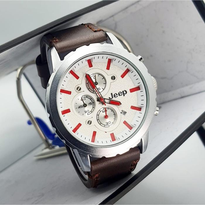 Jam Tangan Pria Jeep Chrono Aktif Tahan Air Free Box dan Gift Ekslusif