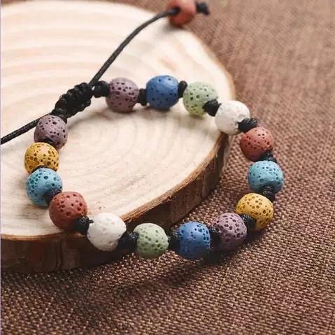 Gelang Batu Meteor Lava Multicolor Original