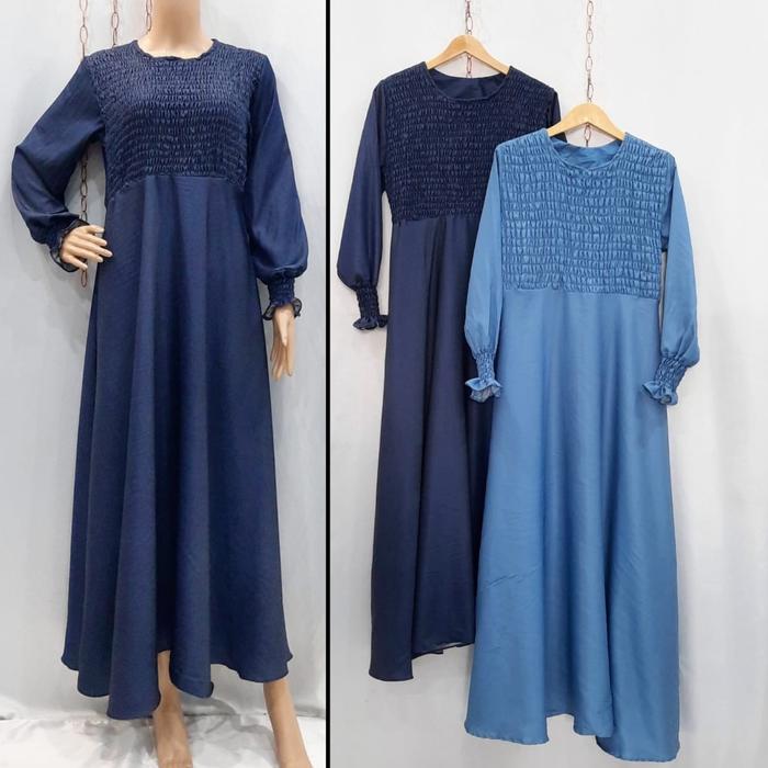 gamis denim jeans maxy
