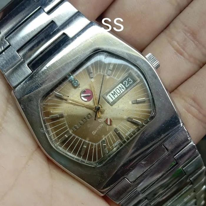 rado silver sable bekas/seken vintage/antik/jadul/rare/kuno/keren
