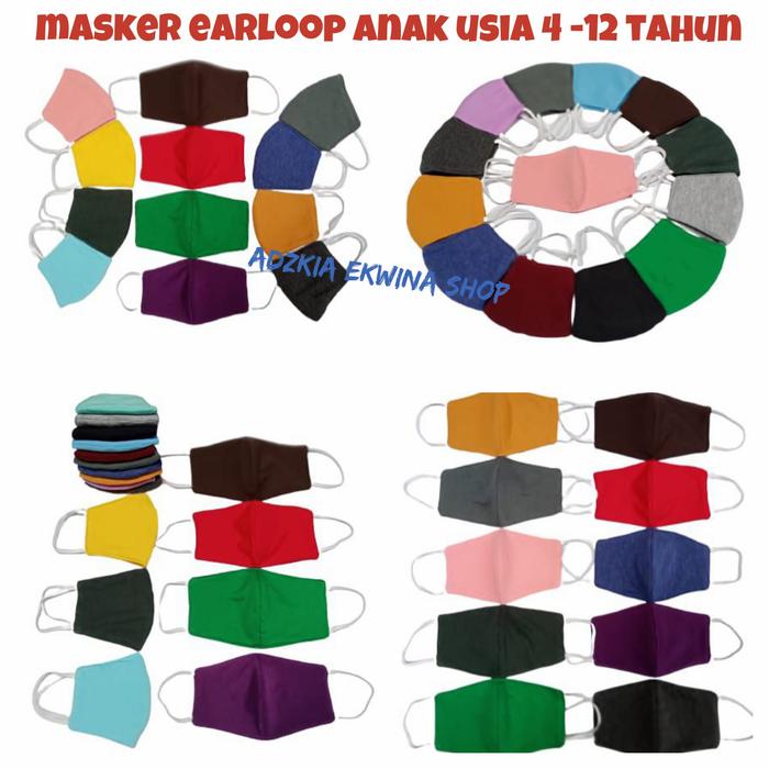 Masker earloop anak 3 ply / masker anak multi warna