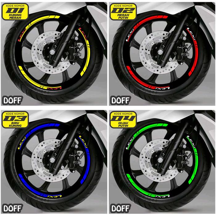 Sticker List Cutting Velg Yamaha Lexi Variasi AR 01 Doff
