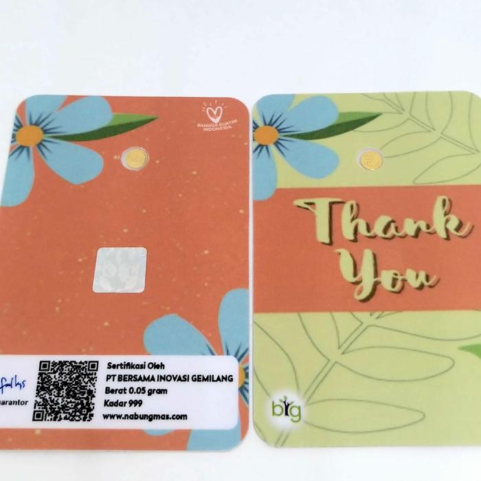 GIFT SERIES BIG PVC EXECUTIVE THANKYOU GREEN 0.05 GR / LM MINI 0.05