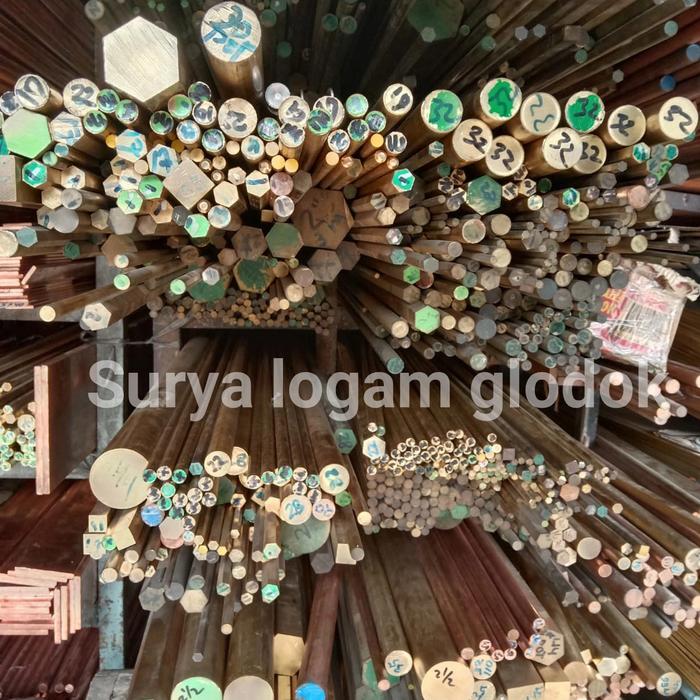Hexagon Kuningan 8mm HEXAGON BRASS ROD SEGI ENAM HEXAGONAL