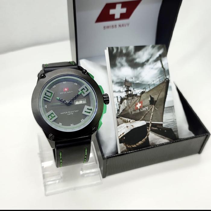 Jam tangan Swiss Navy 5856 Tali Kulit original pria