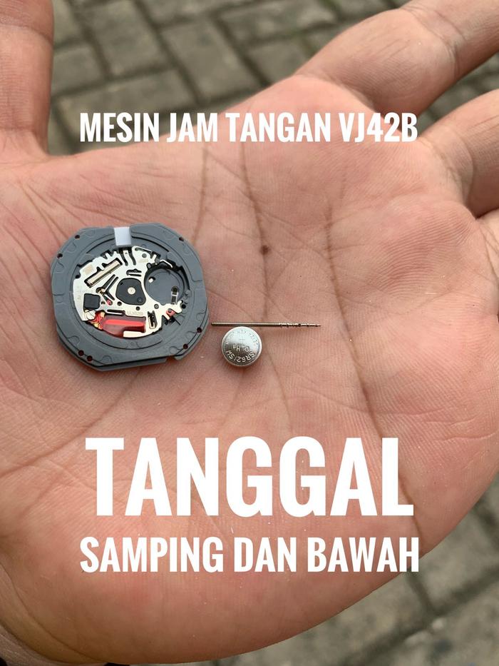 MESIN JAM TANGAN VJ42B VJ 42 B TANGGAL SAMPING DAN TANGGAL BAWAH ORI